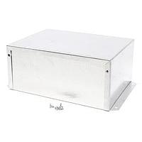 Hammond Manufacturing 1411FBRU Utility Utility Enclosure - 8.0 x 6.0 x 3.5" - Unfinished Aluminum w /Flanges