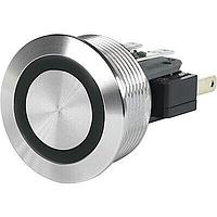 Schurter 3-136-741 Sealed MSM16 Switch, Non-Illuminated  Current 5A,  Voltage 125/250 VAC, SS Housing, Ring Color Black