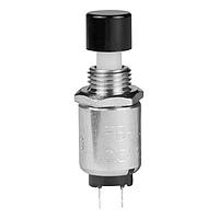 NKK Switches FB15ANEP2-FA Sealed SPST OFF-(ON) 500mA .201 BLK CAP TUR/PC