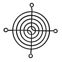 Orion Fans G80-18B Guard Fan Finger Guard for 80mm Fan, Bright Basic Wire, Bright Nickel Chrome