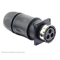 Eaton Souriau-Sunbank UTGX0JC142G1S Receptacles Square flange receptacle, with cable gland backshell, for 3 female contacts, IP68/69K