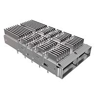 Amphenol Commercial Products UE36-C26200-05A3A I/O Connectors QSFP DD SUS CAGE 1X2 w/ HS fin pin h=6.5mm, front to back air flow