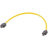 HARTING 33480101804050 Ethernet Cables / Networking Cables HARTING ix Type A Cat6a Industrial Cable Assembly, double ended ix connector, PUR yellow, 5.0m