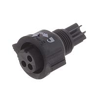 Amphenol LTW BB-03BFFA-QL8LPP Standard Circular Connector X-Lok, Standard Size, Plastic, 10A, 03 pins, Female Connector, Female Contact, Straight, Push Lock, Crimp, Field Installable, F8.0 - F10.0mm, IP68