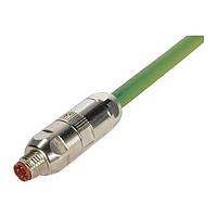 HARTING 21021451405 Straight M8 P-code 4pin straight m shielded AWG26-22 (0.14-0.34mm2) for cable 6.2-6.8mm