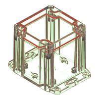 Serpac RBF33P06C28C NEMA/IP Rated Clear/Clear Flanged Base Plastic Box Enclosure for Wall/Surface Mount