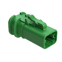 Amphenol SINE Systems ATP06-4S-OMRDGRN Connectors 4 Position Plug, Socket, Overmold Compatible, Reduced Diameter Rear Seal, Green