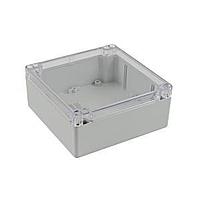 Hammond Manufacturing 1554Q2GYCL Enclosures General Enclosure - Grey/Clear Lid - 5.5 x 5.5 x 2.4in - Polycarbonate - N4X