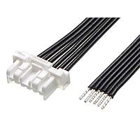 Molex 221959-1061 Discrete Wire CLIKMatetoPigtail (OTS) Cable Asmbly 2mm Ptch Sngl Row 100mm Lngth 6 Ckts Wht