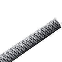 HellermannTyton 170-03072 Expandable Braided Sleeving, Expandable, Flame Retardant, 0.25" Dia, PET, Gray, 200 ft/reel