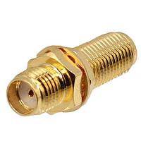 Midwest Microwave / Cinch Connectivity Solutions CGM-1180-FB-SMA-09 RF Adapters - In Series SMA Female to SMA Female Bulkhead Adapter, DC-18 GHz