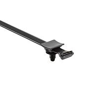 HellermannTyton 156-02461 Cable Mounting & Accessories 2-Piece Cable Tie with Fir Tree Mount, 6.5mm Hole and M8 Threaded Hole, PA66HIRHS, BK, 1200/ctn
