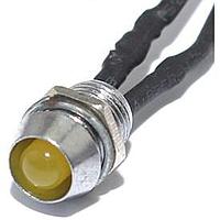 Mallory Sonalert FL1M-6CW-2-Y24V Indicators LED YEL 6MM NUT 24VDC