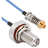 Amphenol SV Microwave FV67.3SMPM-047-FRSMPM-120 RF Cable Assemblies VITA 67.3SMPM to SMPM R/A F 12.0" Cable