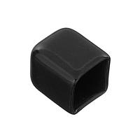 Essentra Components DMSQ0375-1/2A Square End Cap 0.375IN ID 0.5IN LENGTH:PVC DIP BLACK