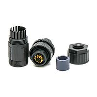 Amphenol LTW MSAP-10BMMA-SL7001 Sensor Cables / Actuator Cables M12 Circular Metric Connector, A Code, Plastic, 1.5A, 10 pins, Male Connector, Male Contact, Straight, Screw Thread, Solder, Field Installable, F4.5 - F6.5mm, IP67 Mated