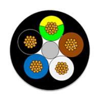 Molex / Flamar 155220-0235 (15 Meters) Communication and Control 5Ckt 16AWG WSOR BK 15METER PRICE PR MTR