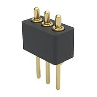 Mill-Max 854-22-003-10-004101 Spring-Loaded Low-Profile 3 Pos. .050" Pitch Through-Hole Spring-Loaded Connector, Single Row