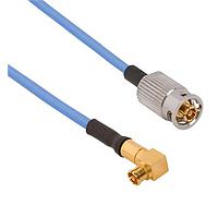 Amphenol SV Microwave FQSMPM-047-FRSMPM-060 RF Cable Assemblies SMPM F QB to SMPM R/A F 6"Cable