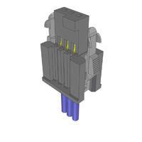 Samtec SFSS-03-28-G-50.00-SR Discrete Wire Cable Assemblies .050" Tiger Eye Single Row Discrete Wire Cable Assembly, Socket