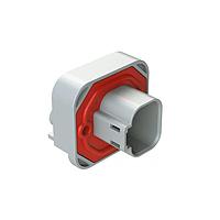 Amphenol SINE Systems AT13-4P-BM03 Connectors RA Flng Mnt PCB Rcpt 4POS Gry Tin Cont