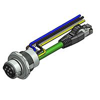 Amphenol CONEC 57-02820 Ethernet Cables / Networking Cables ENP-17-1-FSPST4PEDBU4-V4-45S-RS8.33-1/1/G6/150/034