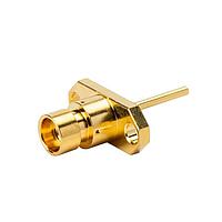 HUBER+SUHNER 13_SMPSL-50-0-F1SP RF Connectors / Coaxial Connectors SELF LOCKING SMP male Panel Mount Connector, Space Version