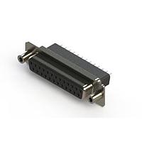 EDAC 628-025-321-558 Standard Card Edge Connectors 628 Series vertical D-Sub plug connector with 25 socket type contacts that have 15 " gold plating. The contacts have .125" (3.18mm) to .165" (4.20mm) long P.C.B tails and the insulator is high temp' rated.The body is high profile metal and the flange