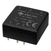 CUI Inc PQDE6W-Q110-S24-D Isolated 24 Vdc, 0.25 A, 6 W, 40-160 Vdc Input Ra