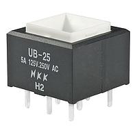 NKK Switches UB25SKW036G Pushbutton Switches SQ DPDT ON(ON) BLUE LED PC BODY ONLY 6A