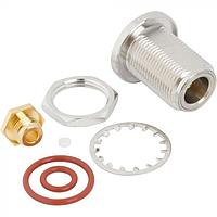 Amphenol RF 172137-10 Connectors RF Connector N-Type Straight Solder Jack RG-142 0.141-inch Conformable Times Tflex 402 Bulkhead 50 Ohm IP67