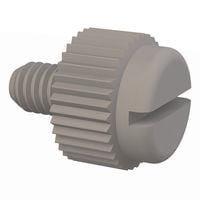 Essentra Components 50M035060T005 Slotted Thumb Slotted Thumb Screw, M3.5 X .6 Thread, 5mm Lg