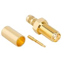 Amphenol RF 132116RP Connectors SMA ST CRIMP JK RG58 LMR 195 GOLD REV PO