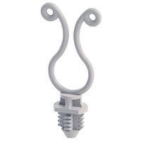 Essentra Components BHKL-450-4-01 Twist Lock Clip Curly Lock,Blnd Hl,Nat,.40 in-.50 in