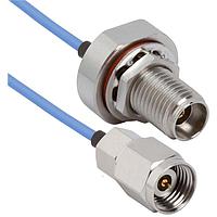 Amphenol SV Microwave MS185-047-MS24-120 RF Cable Assemblies 1.85mm STR M to 2.4mm STR M 12"Cable