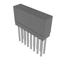Samtec ESQ-108-14-T-D Sockets Elevated Socket Strip, 0.100" Pitch