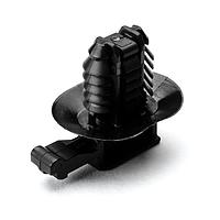 HellermannTyton 151-01286 Connector Clip Conn. Clip w/Oval Fir Tree, 0.51-6.75mm Panel Thick., 6.2-13.0mm Hole, PA66HIRHSUV, Black, 4000/ctn