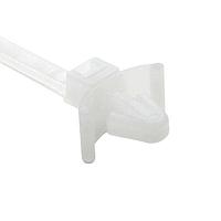 HellermannTyton T50SL7.NN6P Cable Tie Mounts 1-Piece Cable Tie with Arrowhead Mount with Wings, 6.5"L, 50lb, 0.27 - 0.28" Hole Dia, PA66, Natural, 500/bg