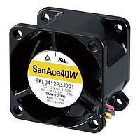Sanyo Denki 9GV0824G1D01 Axial DC Axial Fan, 80x80x38mm, 24VDC, Guide Vane, Locked Rotor Sensor