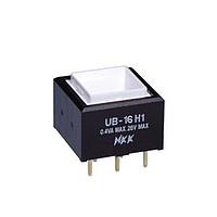 NKK Switches UB16SKW035C Pushbutton Switches SP ON-ON BRT RD AG