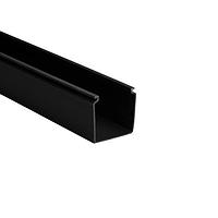 HellermannTyton 181-22005 Solid Wall Wiring Duct Solid Wall Wiring Duct, 2" x 2", Non-Adhesive, PVC, Black, 120ft/Carton