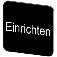 SIEMENS 3SU19000AF160AR0 Labeling Plate, Einrichten INSCR. LABEL,BLACK 22 X 22MM, EINRICHTEN