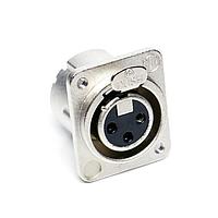NEUTRIK NC3FD-LX-M3 Receptacles 3P F RECEPT DLX SER SODER NICKEL/SILVER
