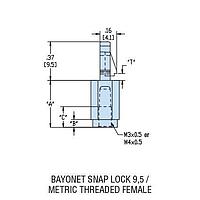 Heyco 10660 Screw and Lock HTCBS-M3-6-10 BLACK NYL PCB Support