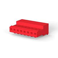 AMP Connectors - TE Connectivity 3-641534-8 Receptacle Housing 8 POS RECPT 22 AWG WHITE W/RED STRIPE