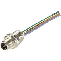 HARTING 21033961402 Sensor Cables / Actuator Cables M12 S-code 3+PE pin male to 0.3m 1.5mm2 (AWG16) flying leads rear mount