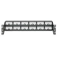 Panduit CPPL48WRBLY Wire Ducting & Raceways Patch Panel, 48 Port, Recessed, Black