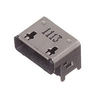 Amphenol Commercial Products GMCB05821134CHR Micro USB Type AB Connectors Micro USB AB 5pos Right Angle SMT, High Rise