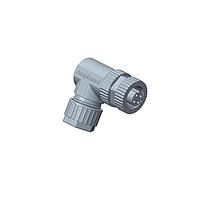 Amphenol LTW M12D-04BFFB-SR7001 Standard Circular Connector M12 Circular Metric Connector, D Code, Metal, 4A, 04 pins, Female Connector, Female Contact, Right Angle, Screw Thread, Screw-in, Field Installable, F4.0 - F8.0mm, IP67 Mated