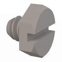 Essentra Components 010632X012 Hex Slotted Hex Slotted Screw, #6-32 Thread, 1/8 Lg